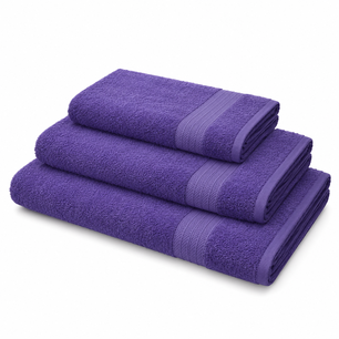 Juego Toallas De Ba&ntilde;o Morado Casaideal / 3 Toallas 90X170CM-74X140CM-50X80CM