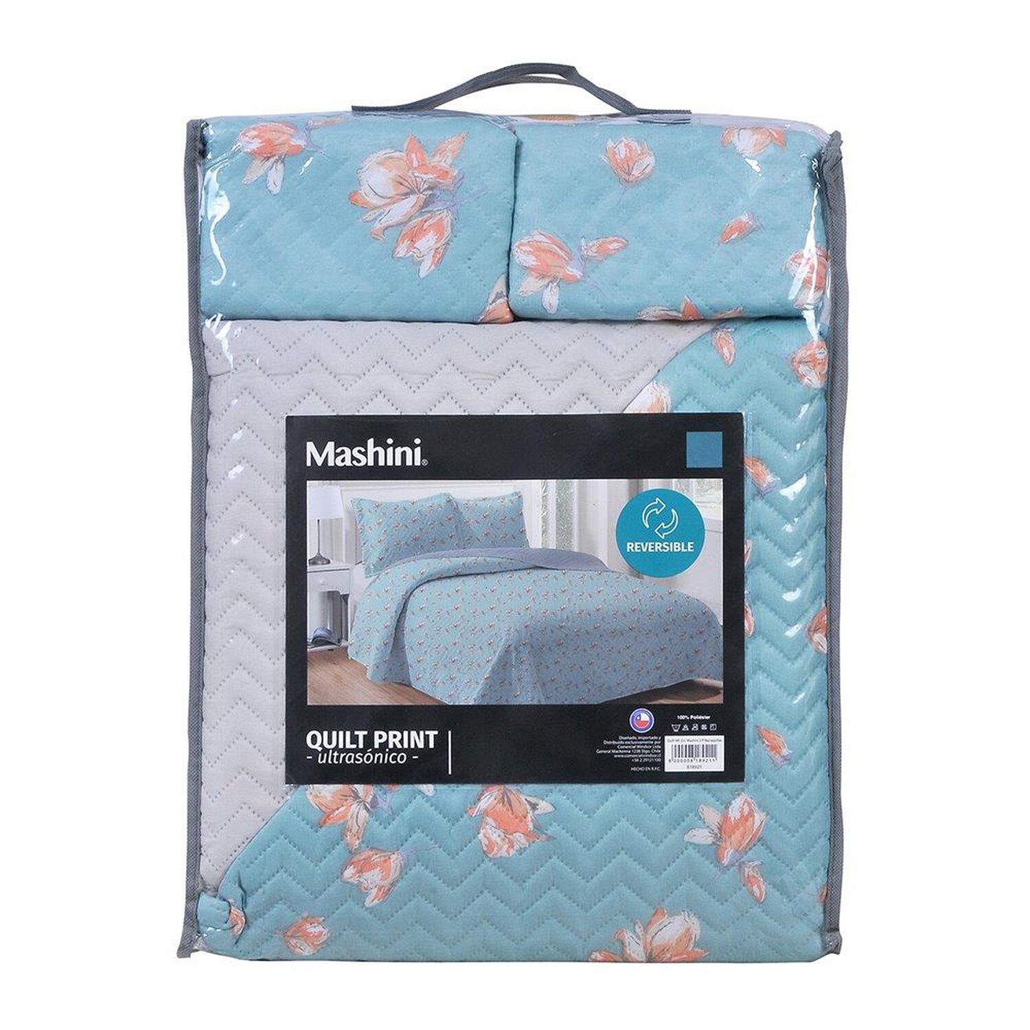 Cubrecama Quilt Estampado 1.5 Plazas Barraquitas image number 2.0