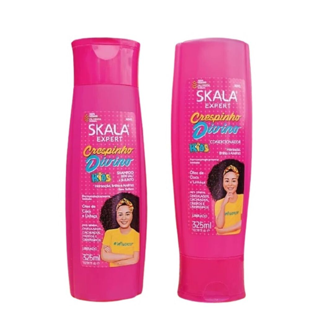 Kit Shampoo Y Acond Kids Crespinho Divino Skala Expert 650ml image number 4.0