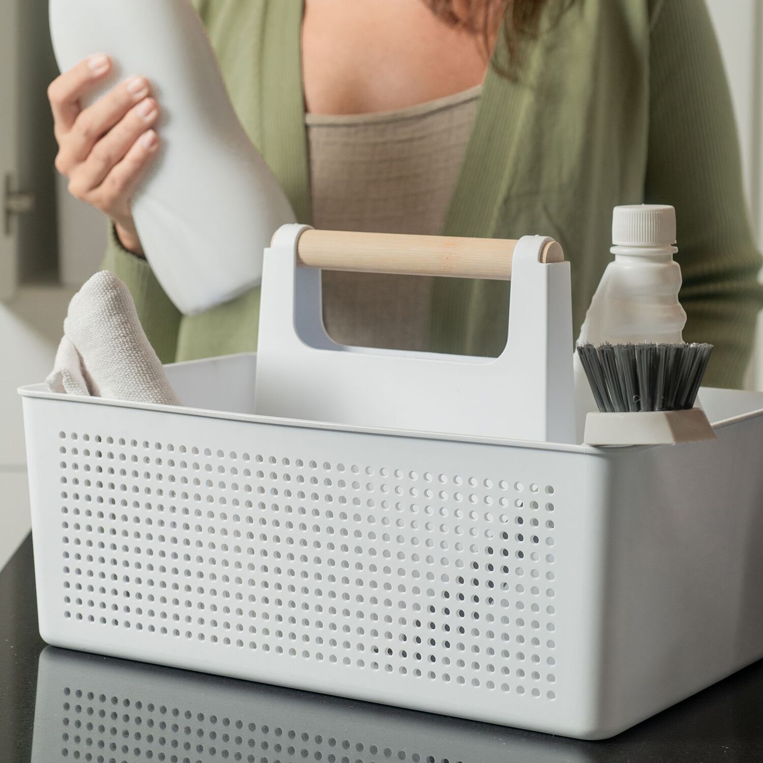 Organizador Productos Limpieza Flow Blanco image number 2.0