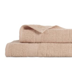 Set 2 Toallas Colorix 380 Grs Caja / Taupe Plumetti