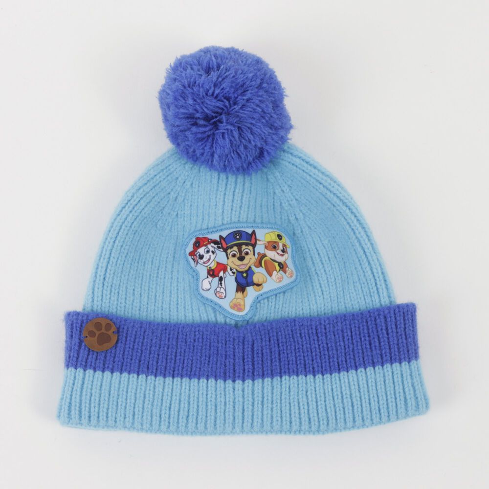 Gorro Con Pomp&oacute;n Ni&ntilde;o Chase Marshal & Rubble Azul Paw Patrol image number 0.0