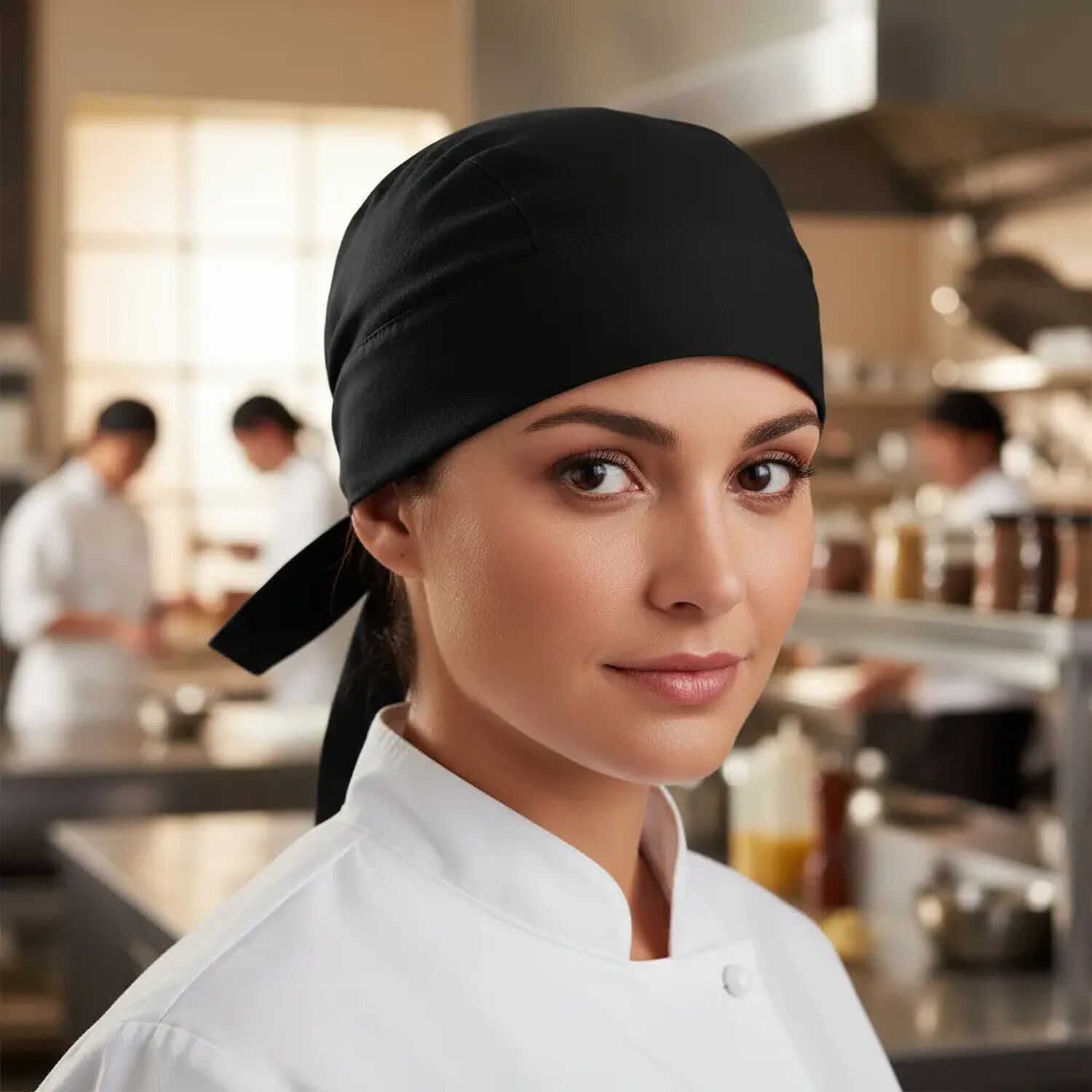 Gorro O Bandana De Cocina Chef Con Lazo Amarrable image number 15.0