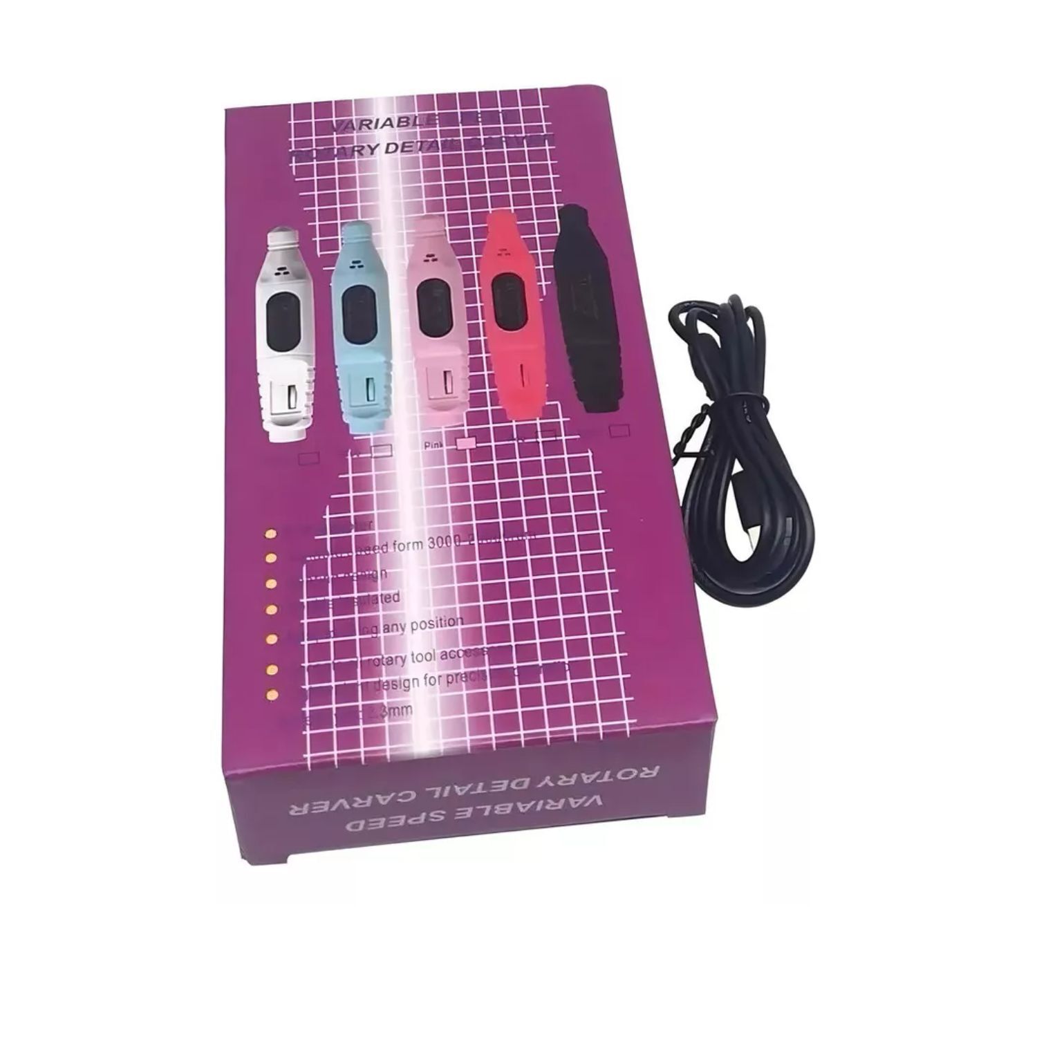 Limador De U&ntilde;as Torno El&eacute;ctrico 13cm Dise&ntilde;o Rosa image number 1.0