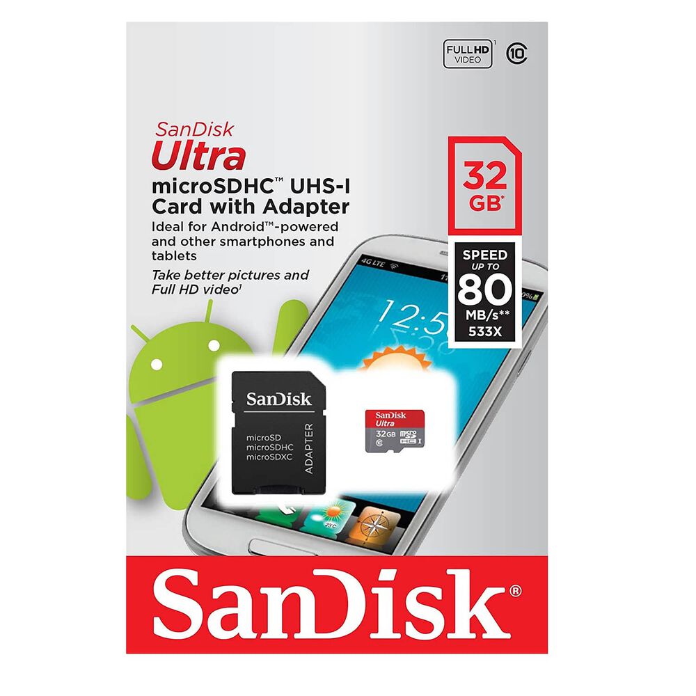 Memoria Micro Sd Sandisk 32 Gb De Clase 10 High Speed image number 3.0