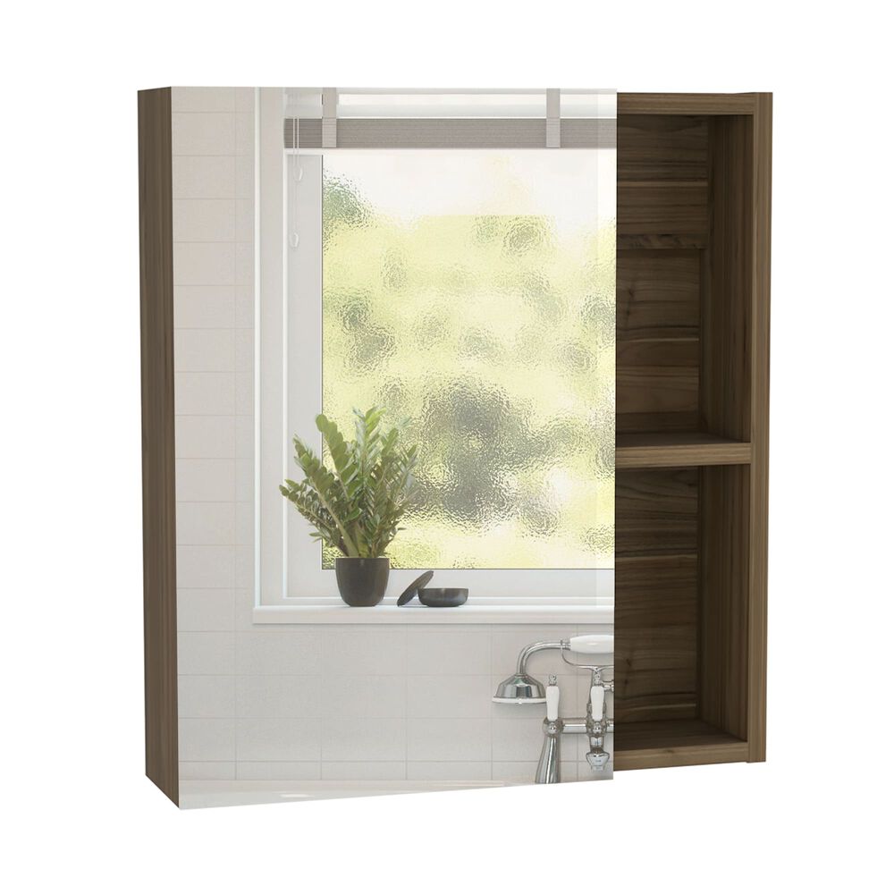 Botiquin De Ba&ntilde;o 1 Puerta 49.7x45x12.5 Cm Caf&eacute; Oscuro image number 0.0