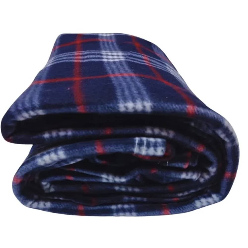 Frazada De Polar 2plazas 200x230cm Manta Estampada. Azul image number 0.0