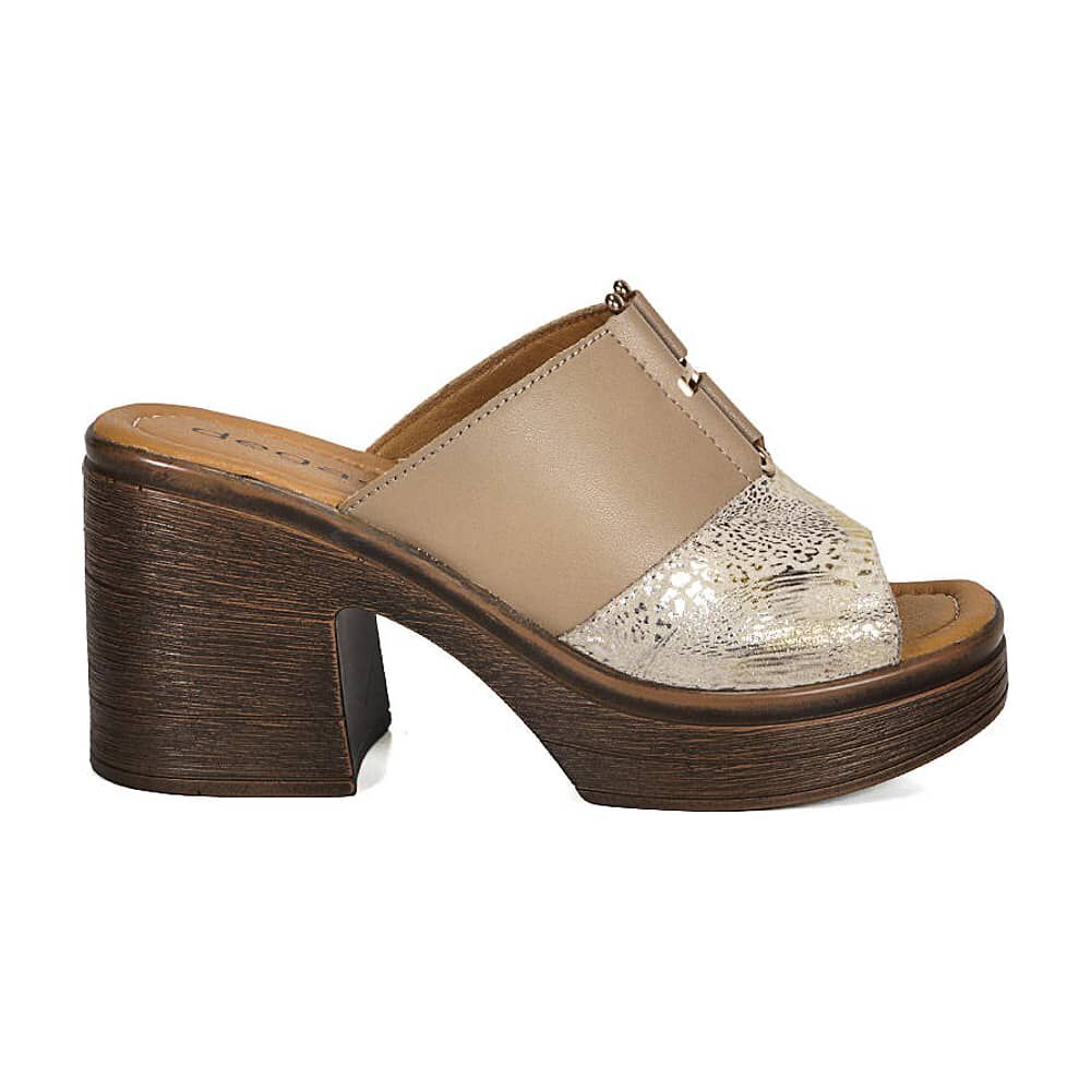 Sandalia Cuero Wilany Beige Print image number 1.0