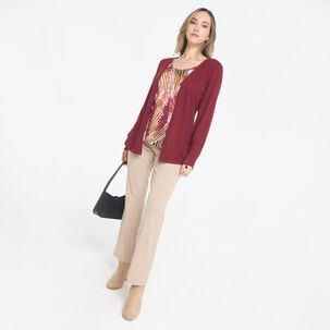 Sweater Tejido Camant Doble Manga Larga Cuello Redondo Mujer Lesage