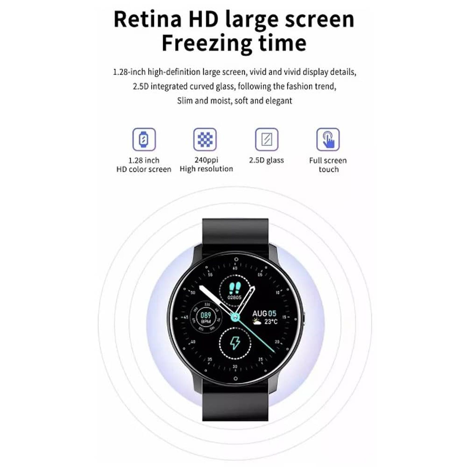 Smartwatch Gen&eacute;rica Zl02 Caja Rosa image number 3.0