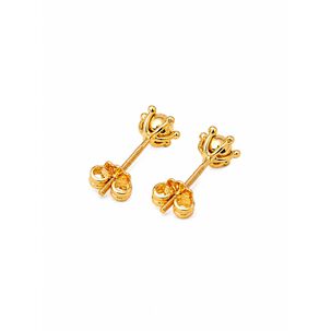 Aros Bolita Pistilo 6mm No3 Oro 18k 1.50gr Regalo Mujer Dorado