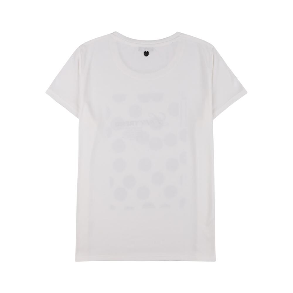 Polera Lisa Print Delantero Manga Corta Cuello Redondo Mujer Kimera image number 1.0