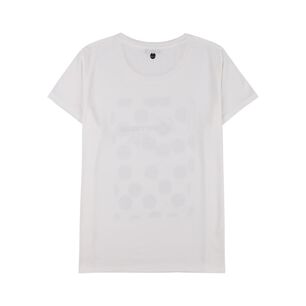Polera Lisa Print Delantero Manga Corta Cuello Redondo Mujer Kimera