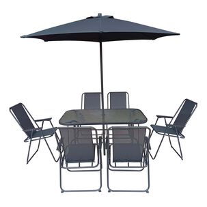 Juego De Terraza Casaideal Garden / 6 Sillas + Quitasol