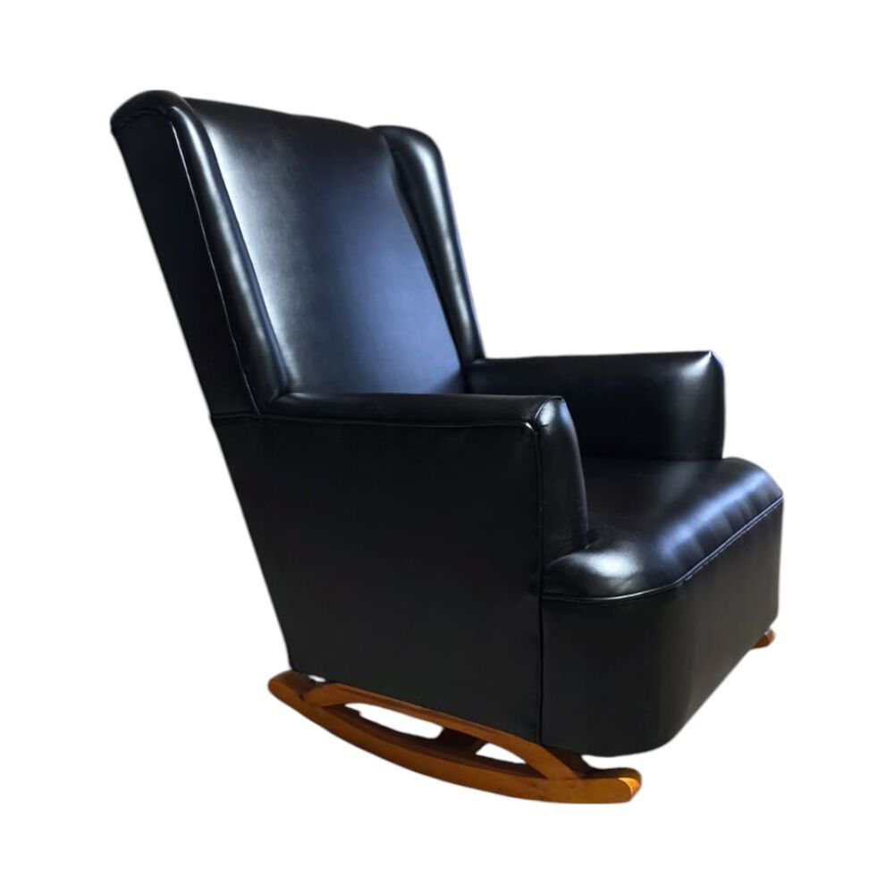 Sillon Mecedor Ecocuero Negro image number 3.0