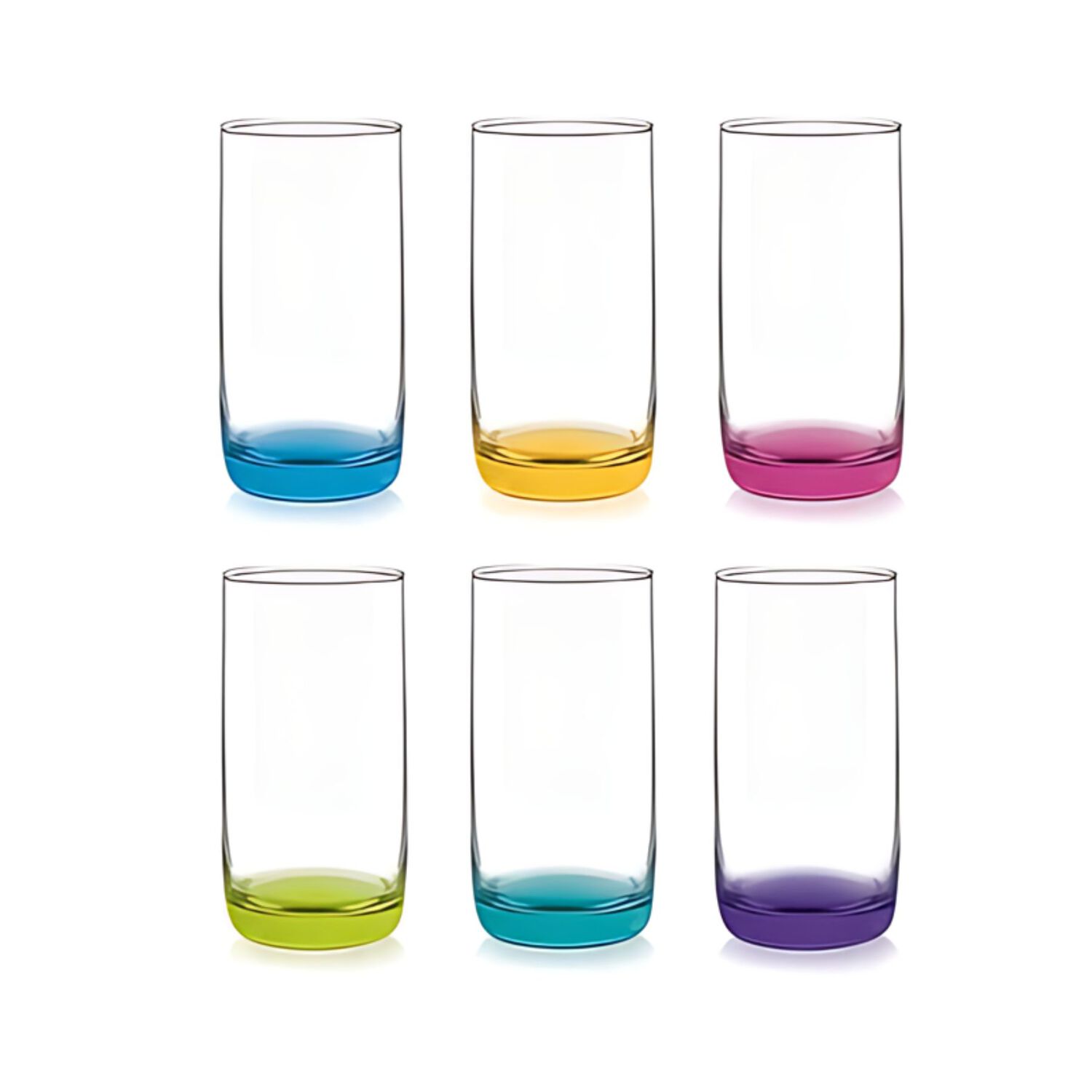 Display 6 Vasos Altos Monterrey Fondo Color 445cc Cristar image number 0.0