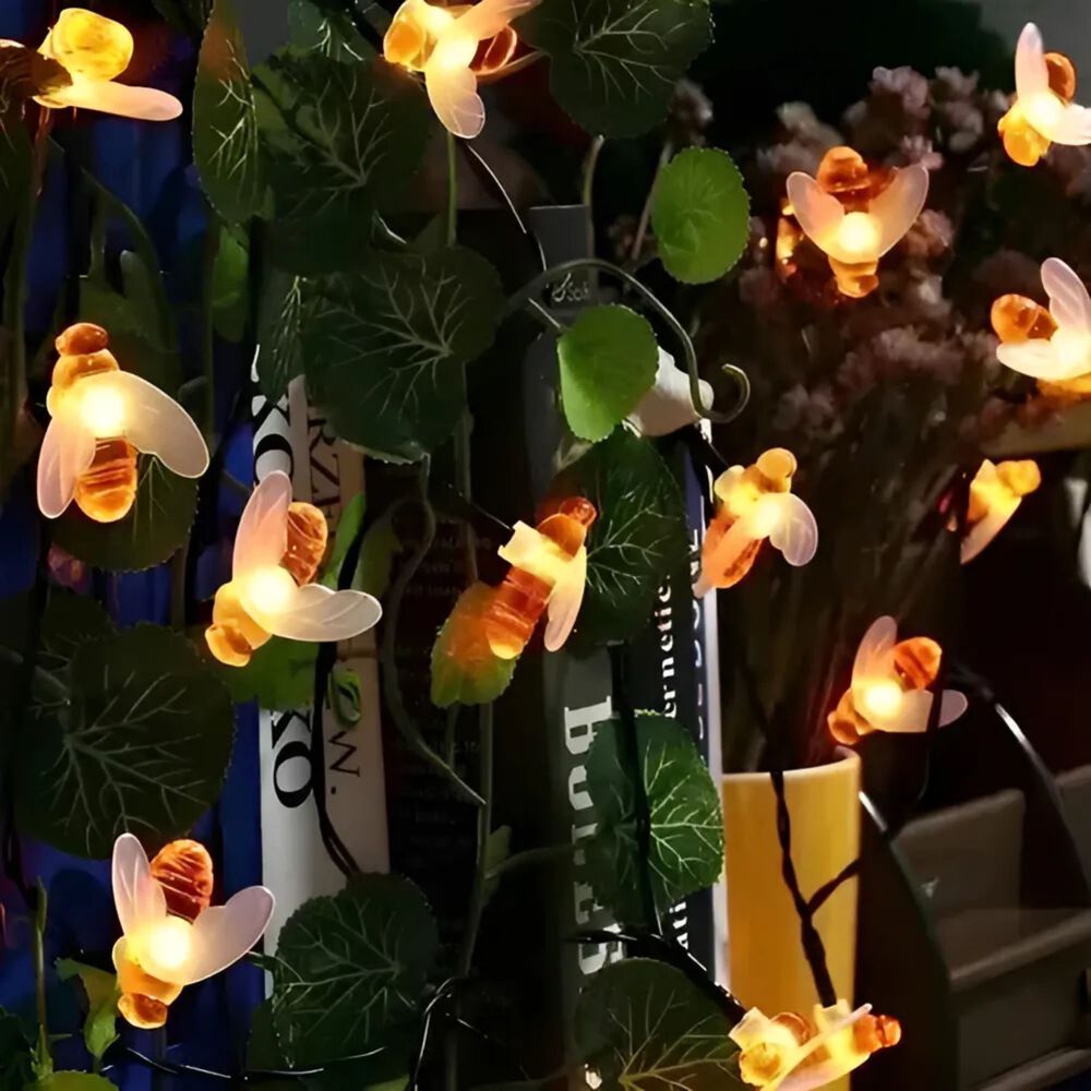 Guirnalda Solar Abejas Calida Led Decoracion Jardin 5 Metros image number 2.0