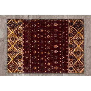 Alfombra Jacquard Burdeo Rectangular Mediana