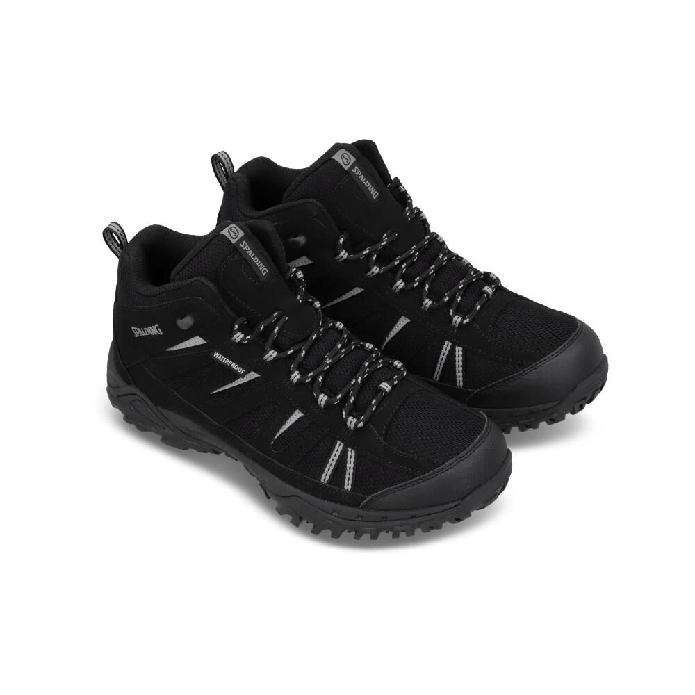 Zapatilla Spalding Hombre Hiker Mid Waterproof Negro image number 3.0