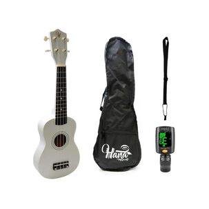 Full Pack Ukelele Soprano Hana Blanco+clip+strap. Allegro