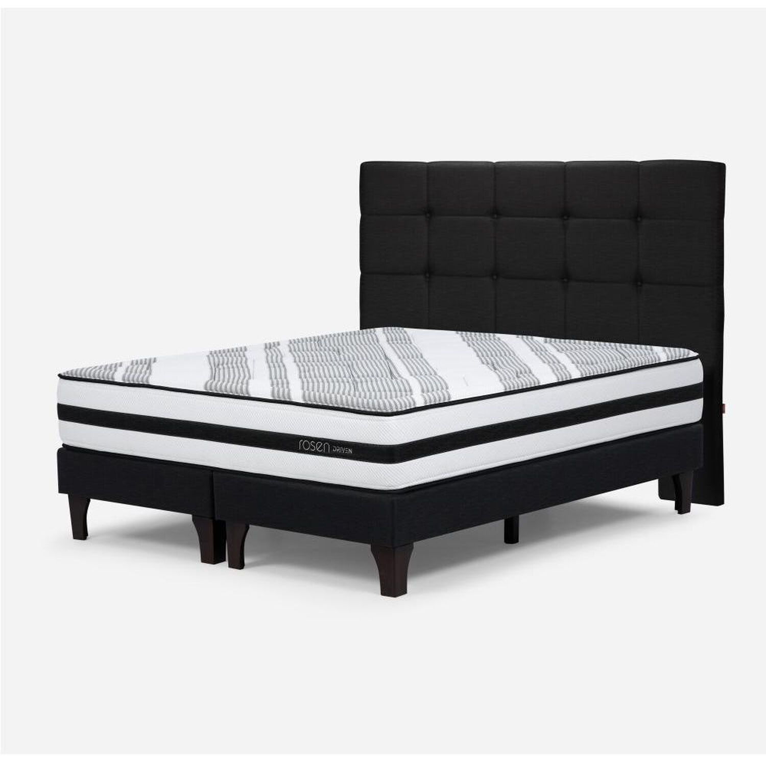 Cama Europea Rosen Driven / 2 Plazas / Base Dividida + Respaldo image number 1.0