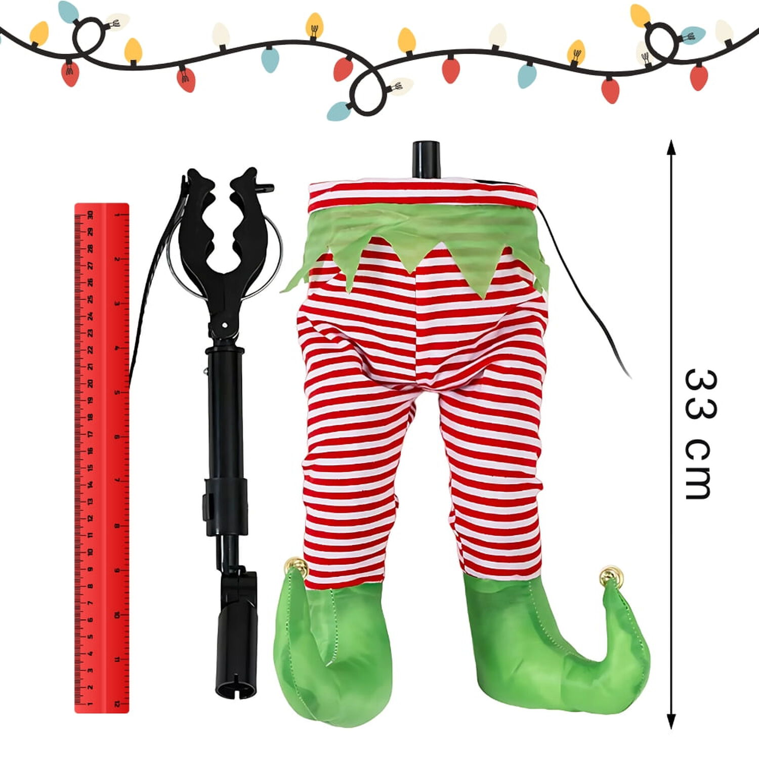 Adorno Piernas M&oacute;viles Ayudante De Santa O Grinch Navidad image number 5.0