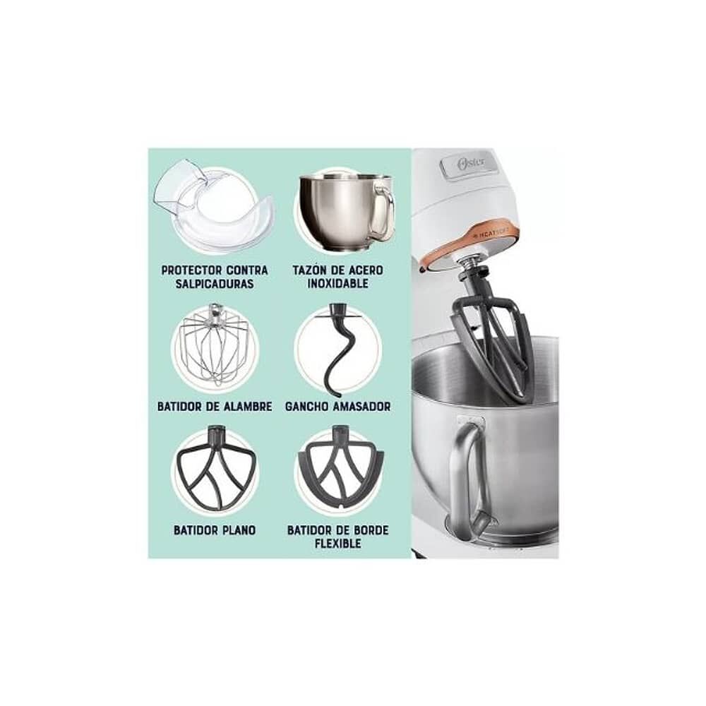 Batidora Planetaria Oster Con Tecnolog&iacute;a Heatsoft Fpstsmpl4w Original image number 3.0