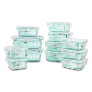 Set 12 Contenedores Tapers Hermeticos Vidrio Allegra