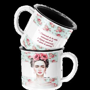 Taza Enlozada Lechera Frida Khalo Enamorate De La Vida