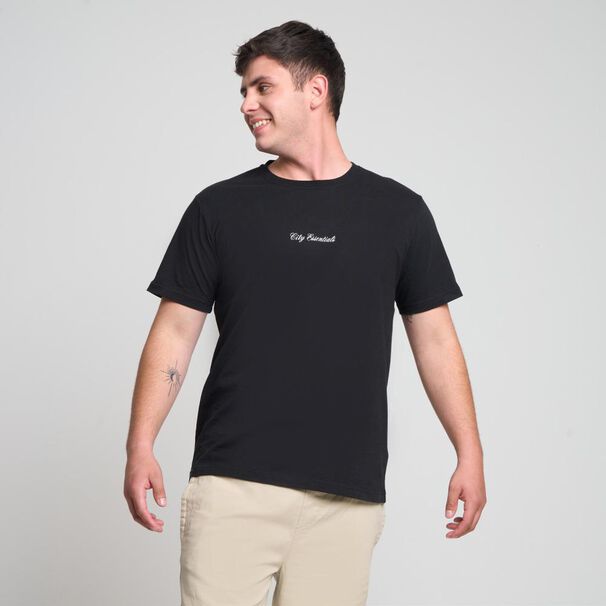 Polera Estampada Slim Manga Corta Cuello Redondo Hombre Skuad