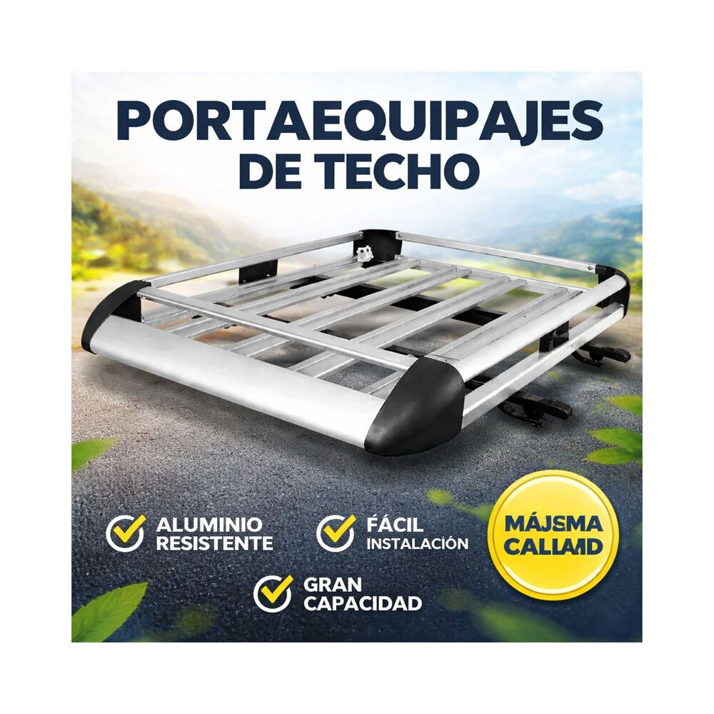 Parrilla Porta Equipaje Auto 130x90x10 Cm Barras Met&aacute;licas image number 8.0