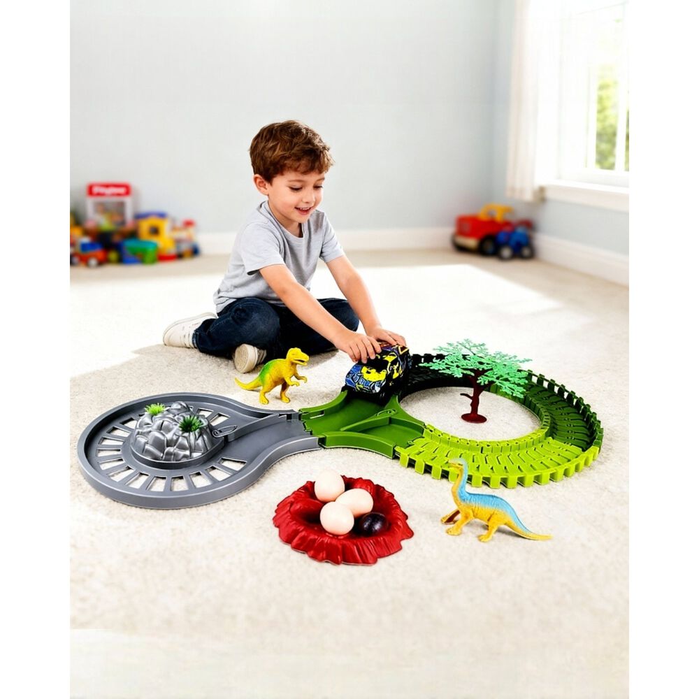 Juguete Autopista Parque Dinosaurio Flexible Para Ni&ntilde;os image number 3.0