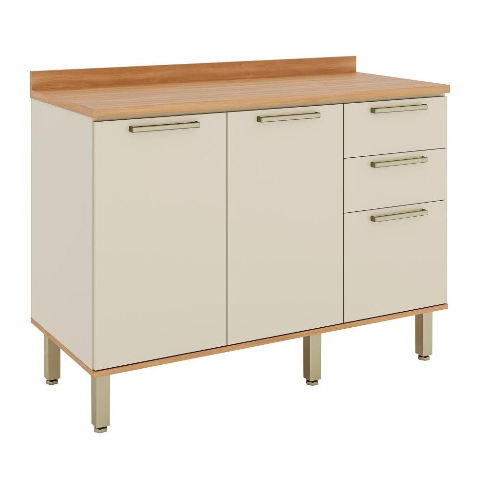 Mueble De Cocina Roca Base De Cocina Casta&ntilde;a Modular / 2 Puertas / 3 Cajones image number 0.0