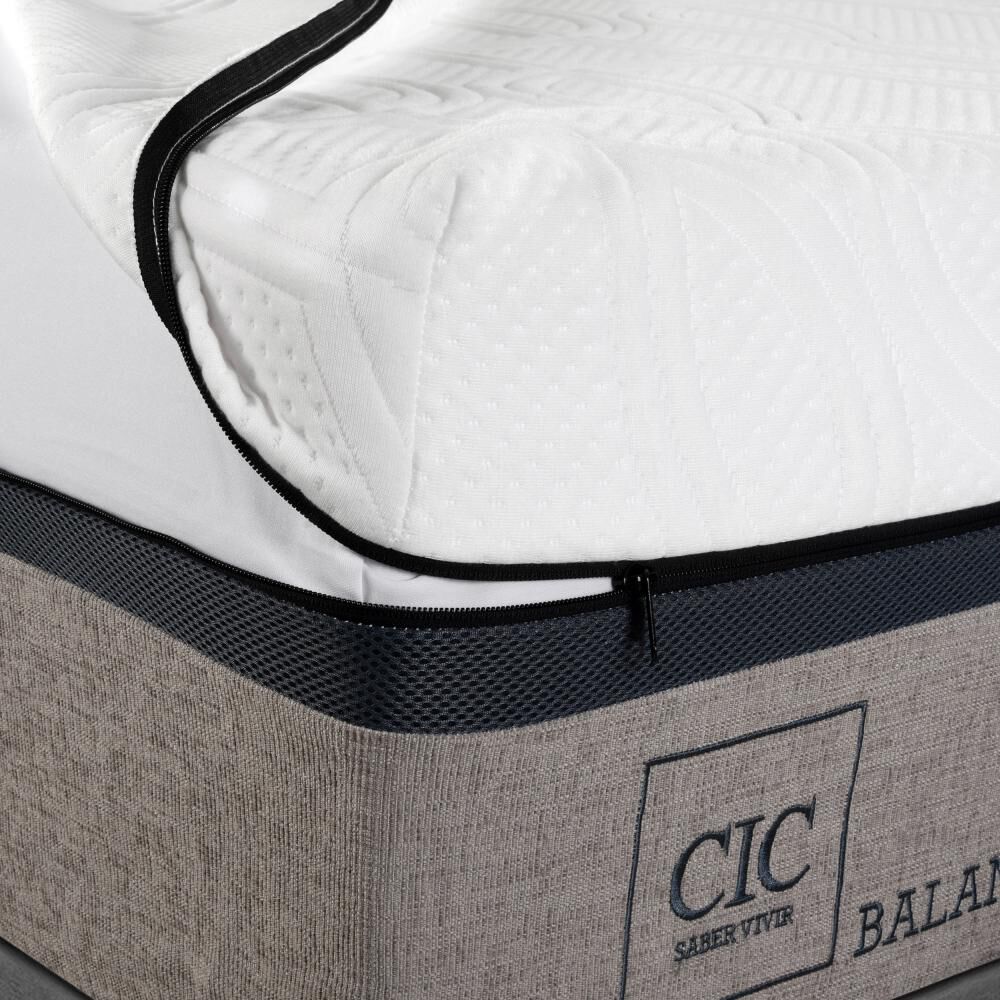 Cama Europea Cic Balance / 2 Plazas / Base Dividida + Set De Maderas image number 2.0