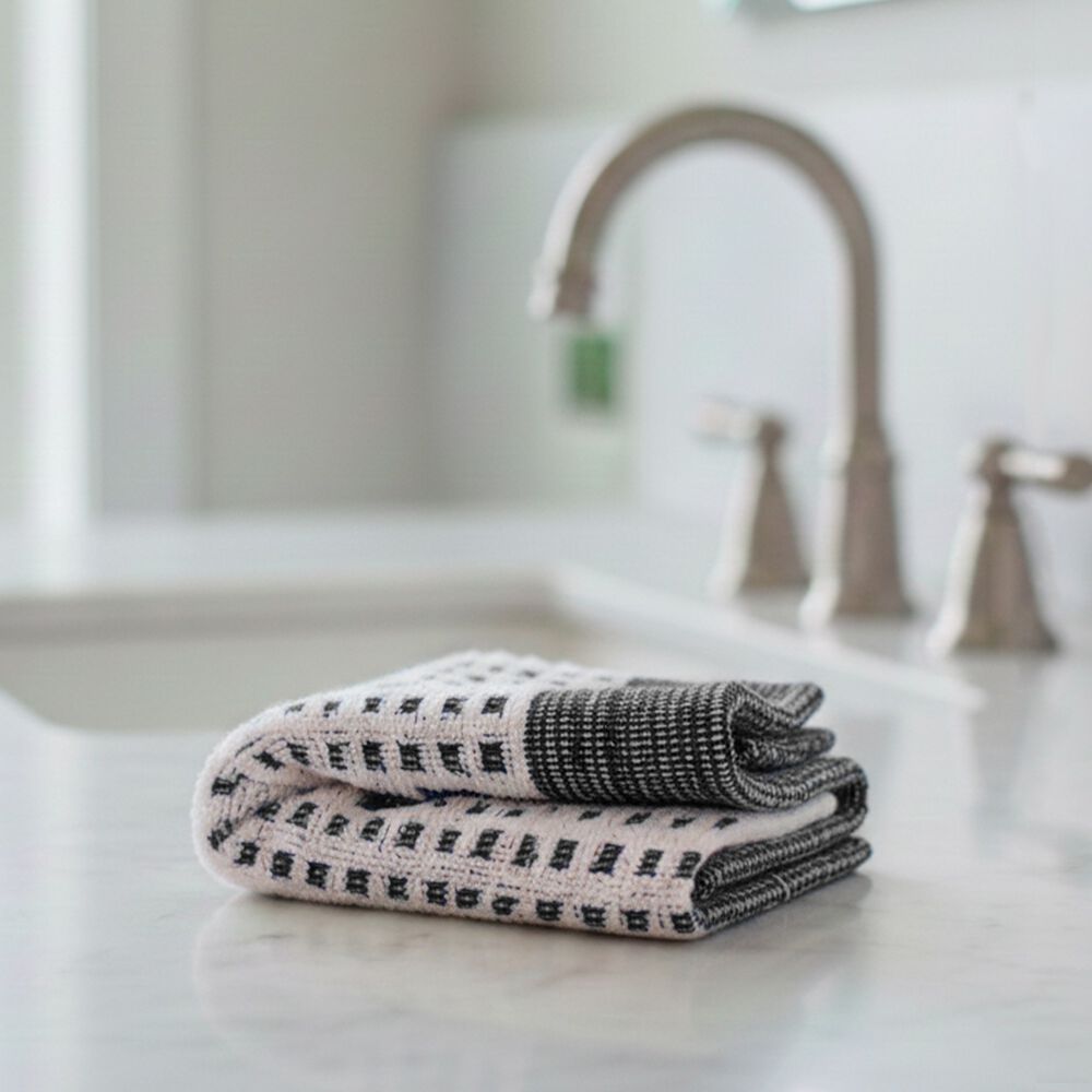 Toalla De Manos Mara Nautica Home 40x60cm Blanca-negra image number 1.0