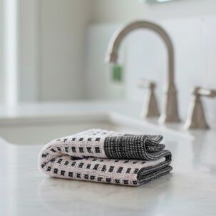 Toalla De Manos Mara Nautica Home 40x60cm Blanca-negra