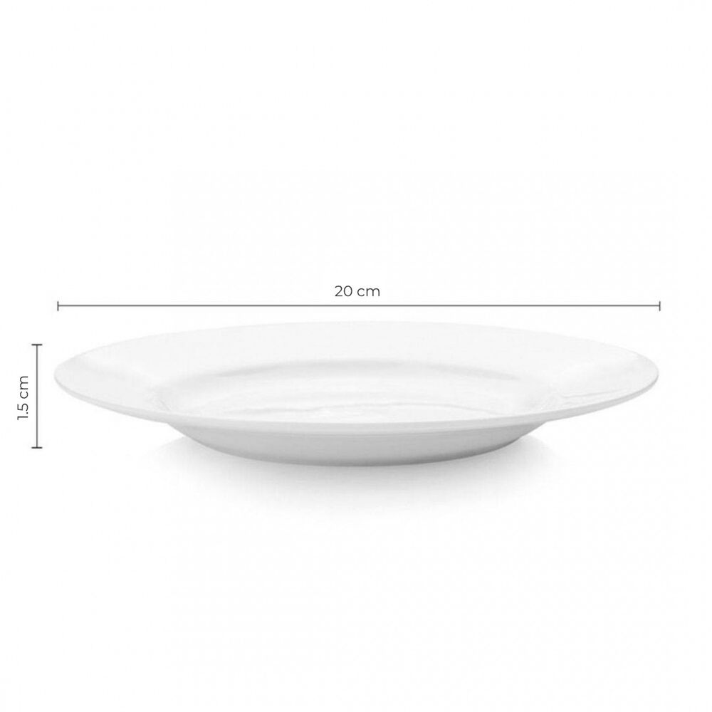 Set De 6 Platos Porcelana Entrada Borde Grueso 20 Cm Linea Tower image number 5.0