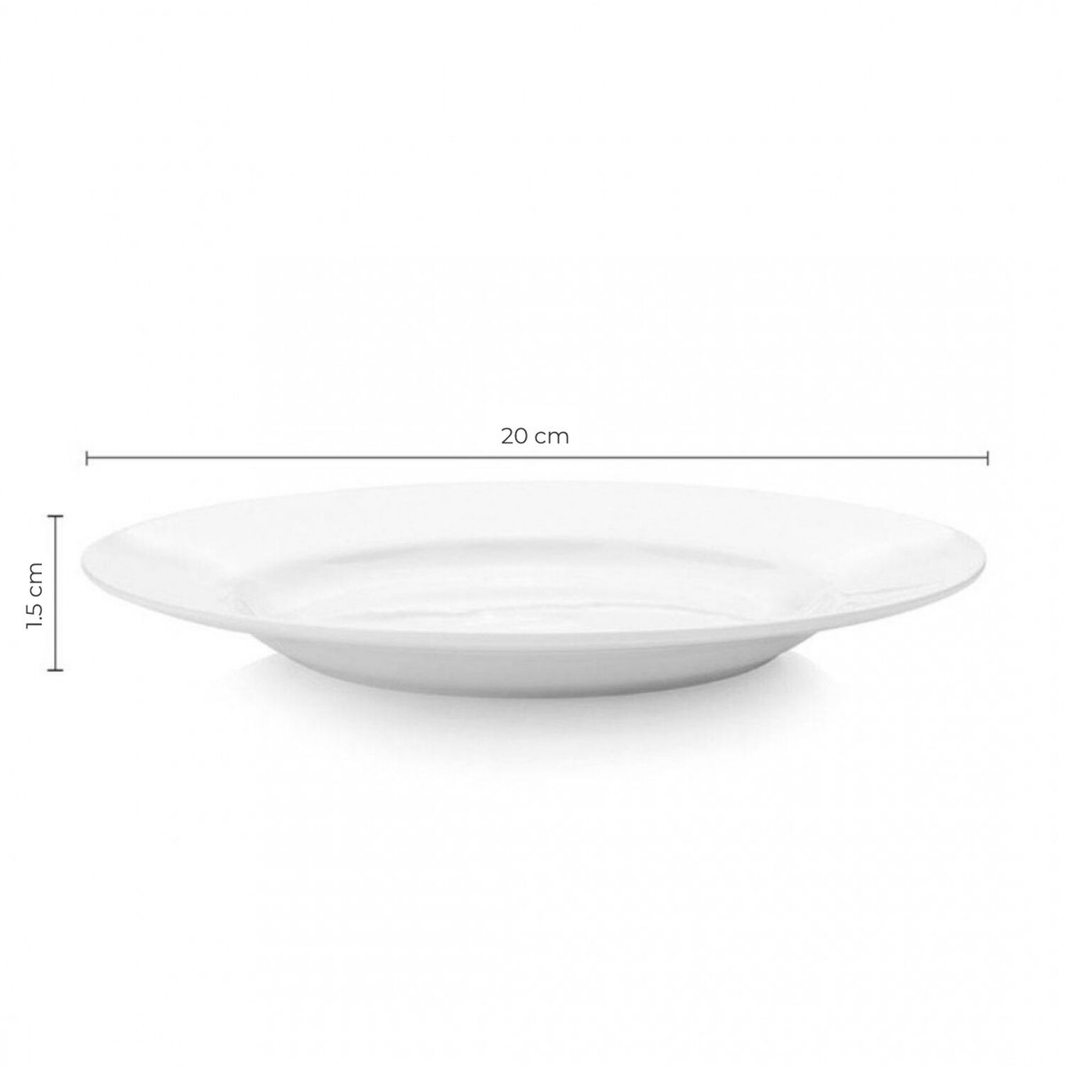 Set De 6 Platos Porcelana Entrada Borde Grueso 20 Cm Linea Tower image number 5.0