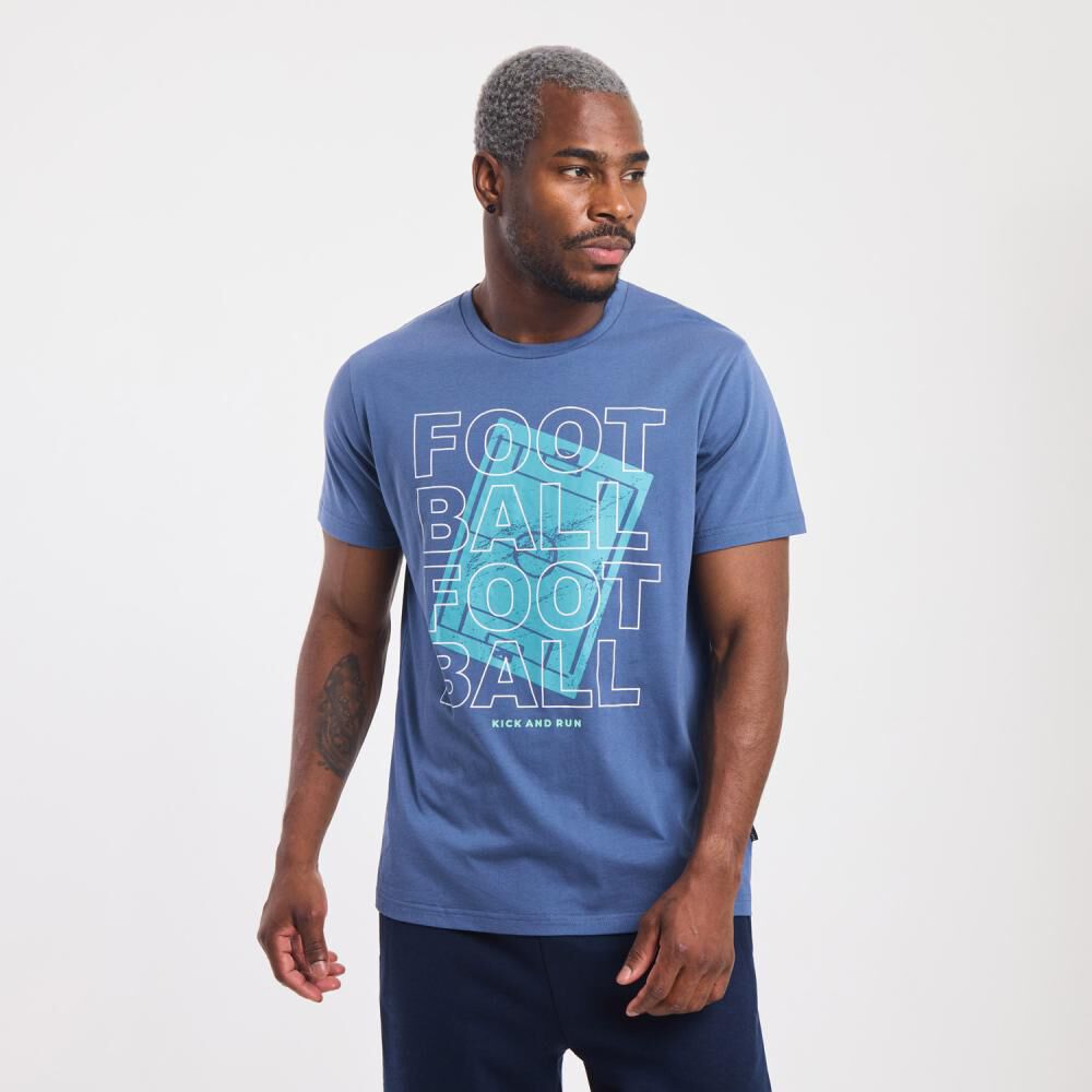 Polera Deportiva Estampada Slim Manga Corta Cuello Redondo Hombre Wetland image number 0.0