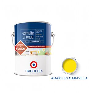 Esmalte Al Agua Profesional 1 Gl (3.78lt) Amarillo Maravilla - Tricolor