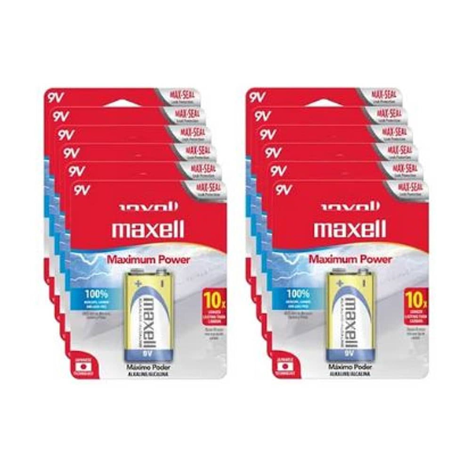Bater&iacute;as Alcalinas Maxell 9v Pack 1 Unidad image number 0.0
