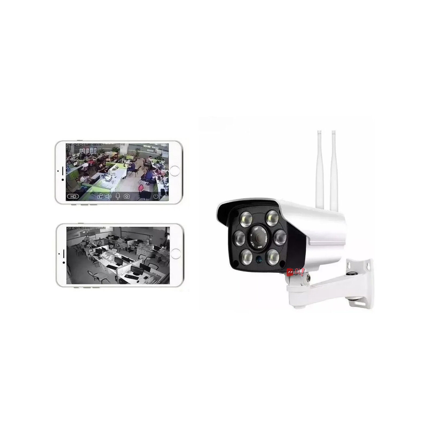 C&aacute;mara De Seguridad Wifi Full Hd Impermeable Con Led Ir - Ps image number 1.0