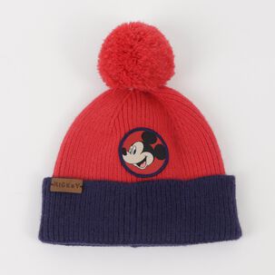 Gorro Con Pomp&oacute;n Ni&ntilde;o Mickey Mouse Rojo Disney
