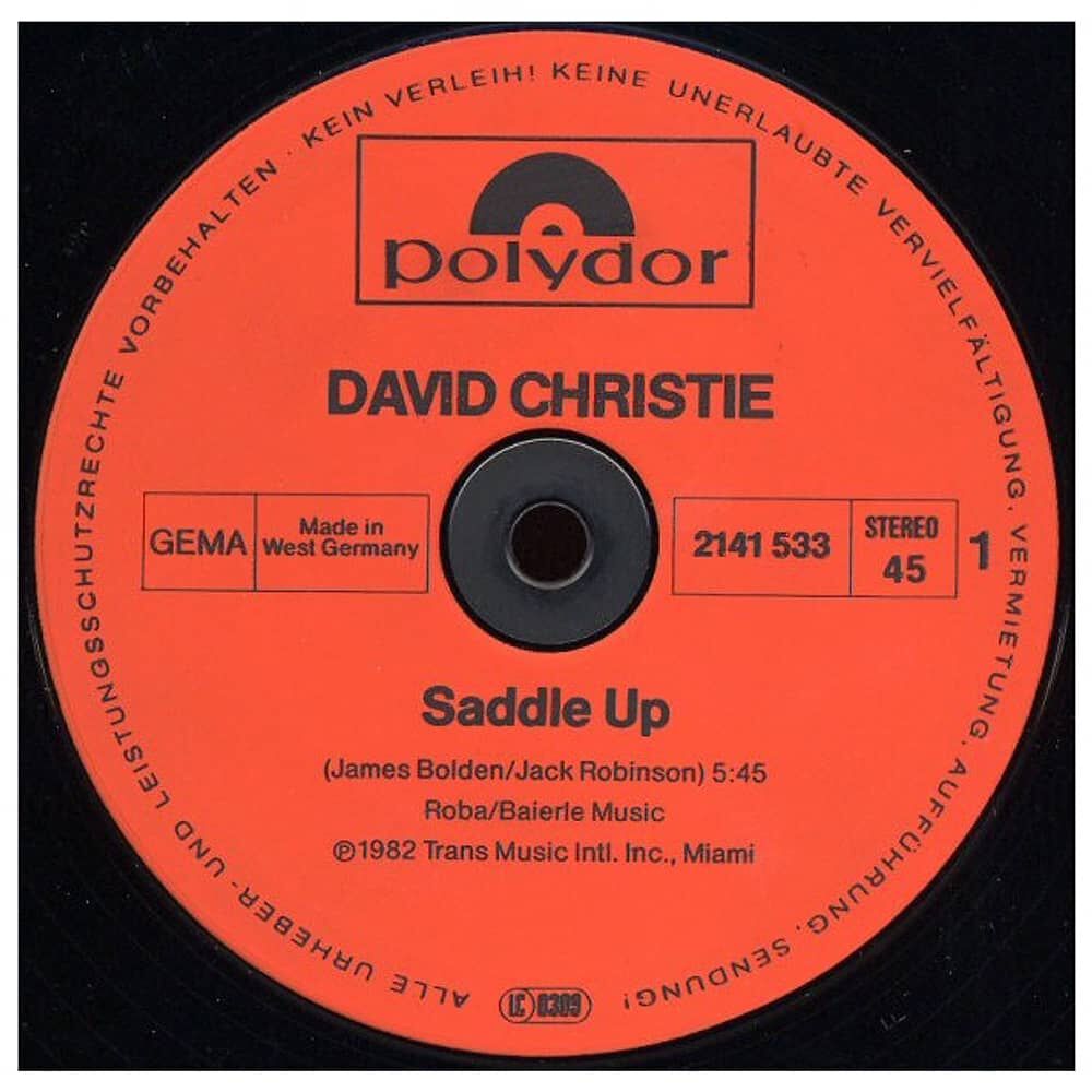 David Christie - Saddle Up | 12" Maxi Single Usado image number 1.0
