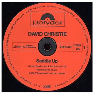 David Christie - Saddle Up | 12" Maxi Single Usado