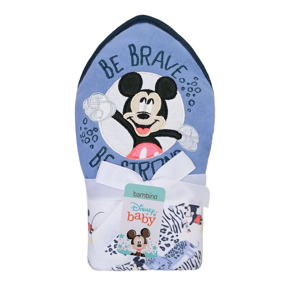 Toalla Capucha Bambino Mickey Animal Print Blanco image number 1.0