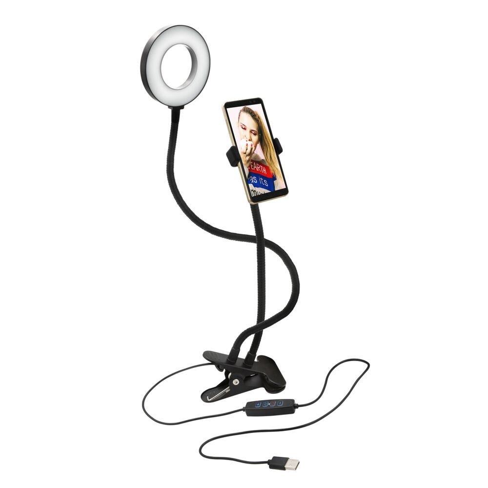 Aro De Luz Para Streaming Con Soporte Tipo Clip Sr134 Pro image number 5.0