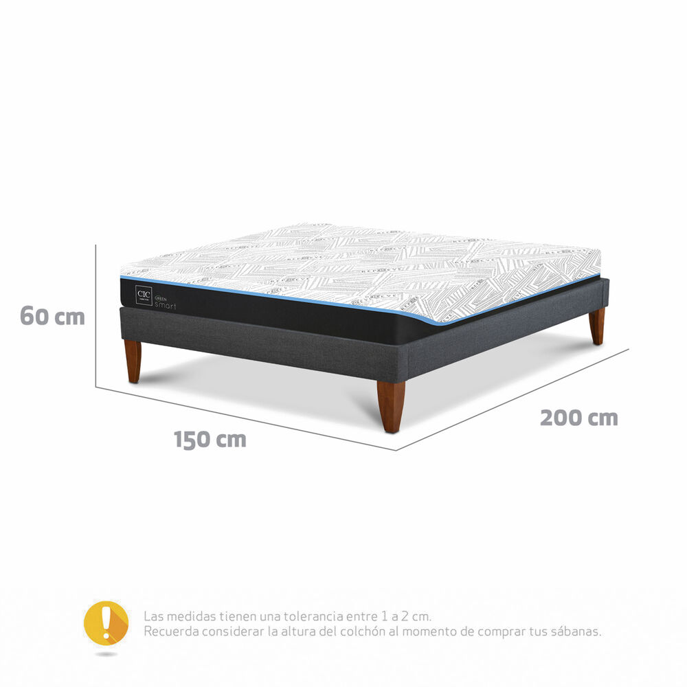 Cama Europea Cic Green Infinity / 2 Plazas / Base Dividida image number 2.0