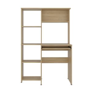 Escritorio Con Portateclado Y Biblioteca Incorporada 150x100x40 Cm