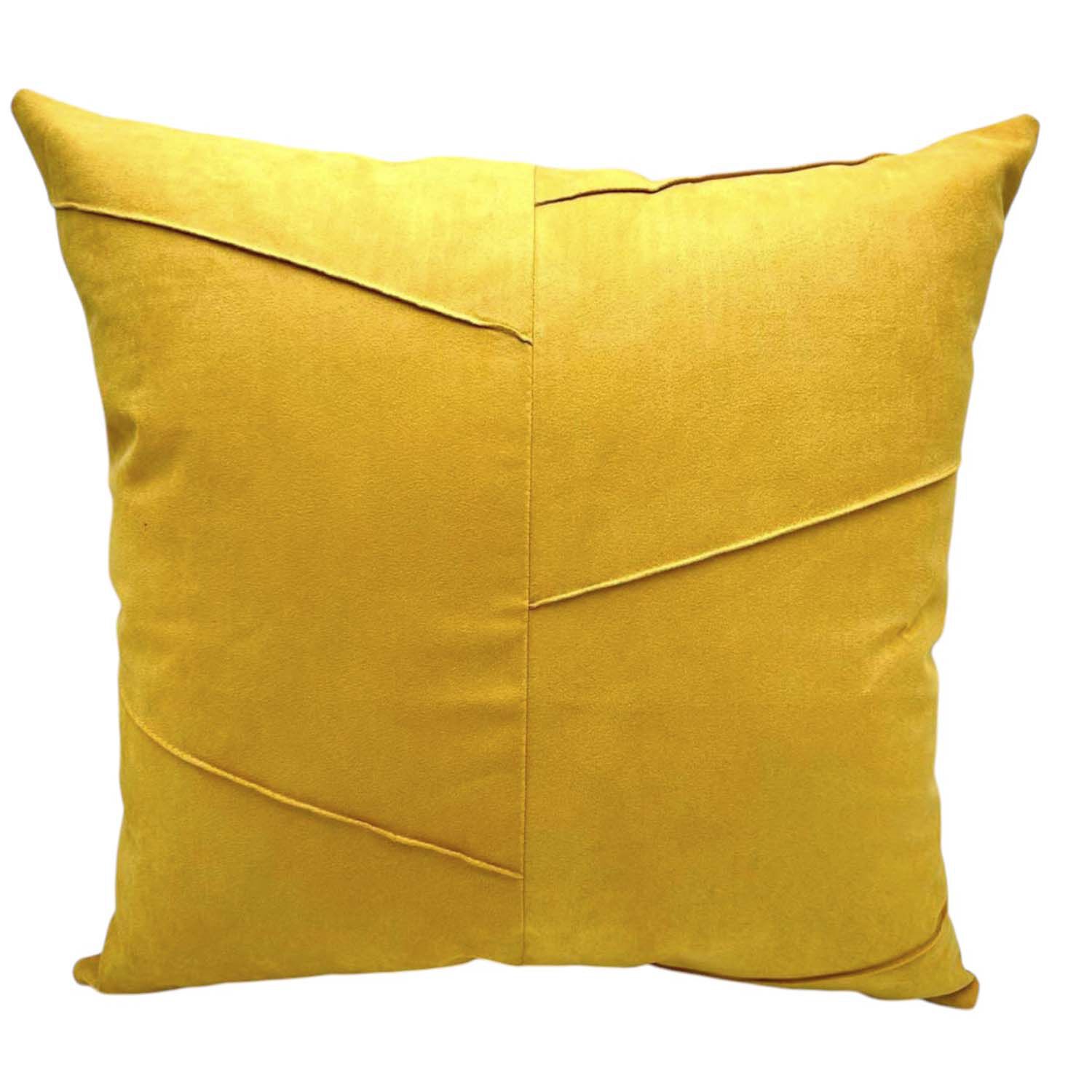 Pack De 02 Fundas De Coj&iacute;n De Semicuero Sint&eacute;tico 50x50 Cm Amarillo image number 0.0